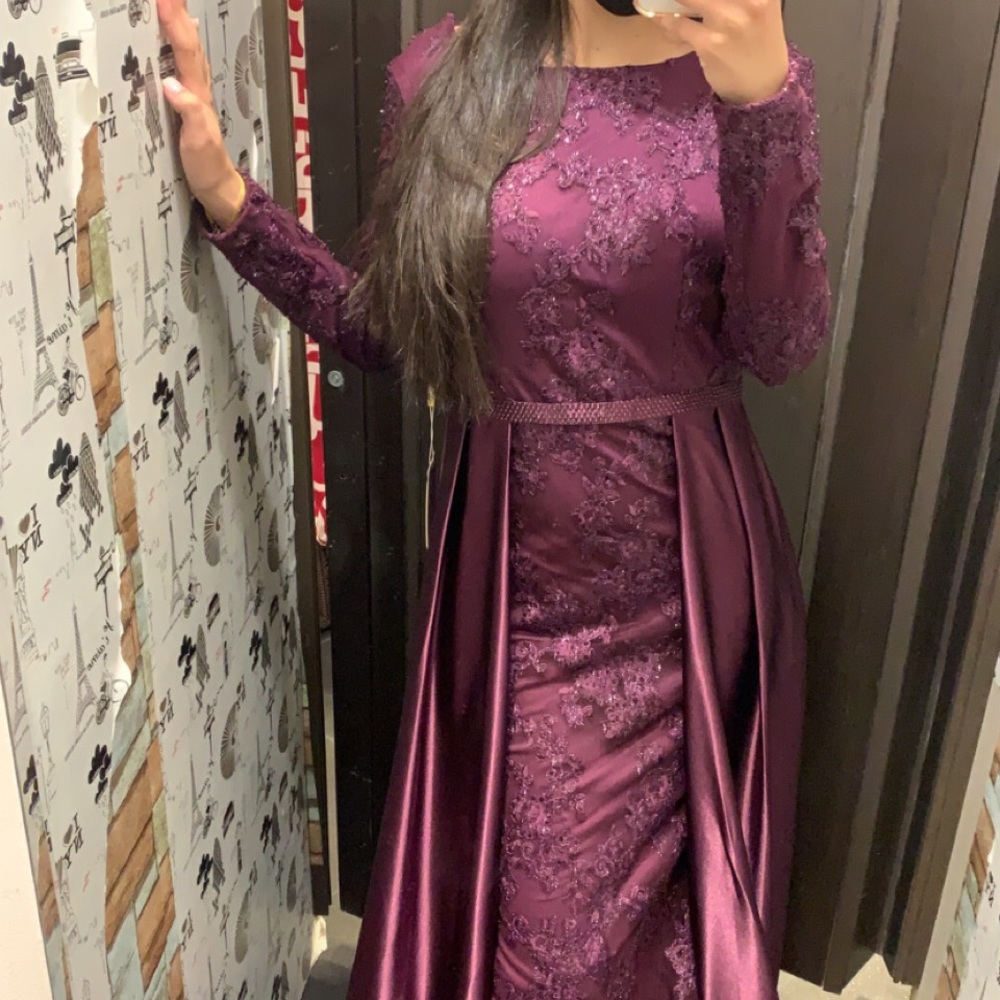 Long sleeve prom dress